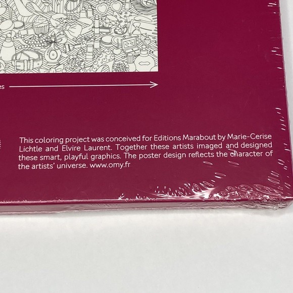 Fashion: Giant Coloring Poster by Lark Crafts 27.5 in.x 27.5 in. New Sealed - Picture 4 of 6